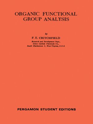 cover image of International Series of Monographs on Analytical Chemistry, Volume 8